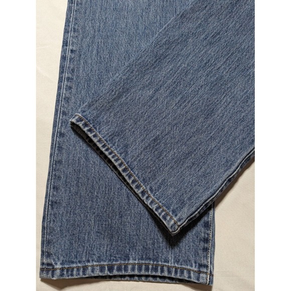 LEVIS 501 ORIGINAL STRAIGHT  Button Fly Denim Blue Jeans - Men 40X30 - Picture 13 of 16